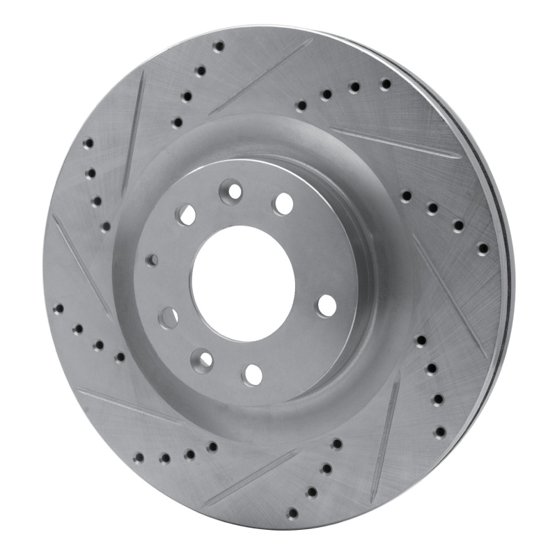 Picture of R1 07-15 Mazda CX-9 Front Left Drilled & Slotted Silver Brake Rotor