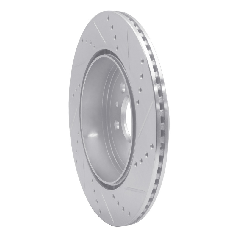 Picture of R1 07-15 Mazda CX-9 Rear Left Drilled & Slotted Silver Brake Rotor