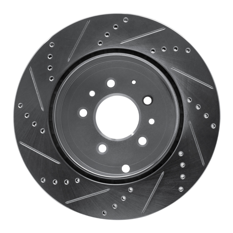 Picture of R1 07-15 Mazda CX-9 Rear Right Drilled & Slotted Silver Brake Rotor