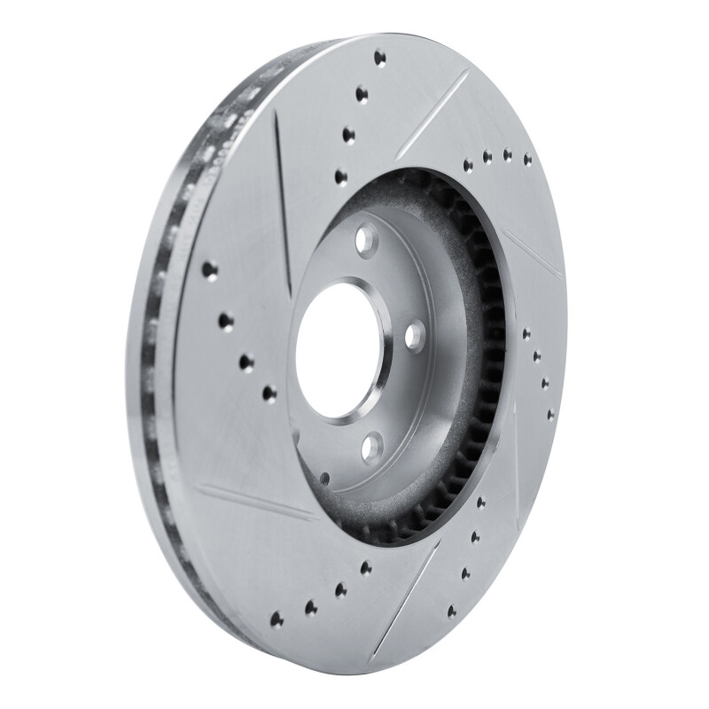 Picture of R1 13-19 Mazda CX-5 Front Right Drilled & Slotted Silver Brake Rotor