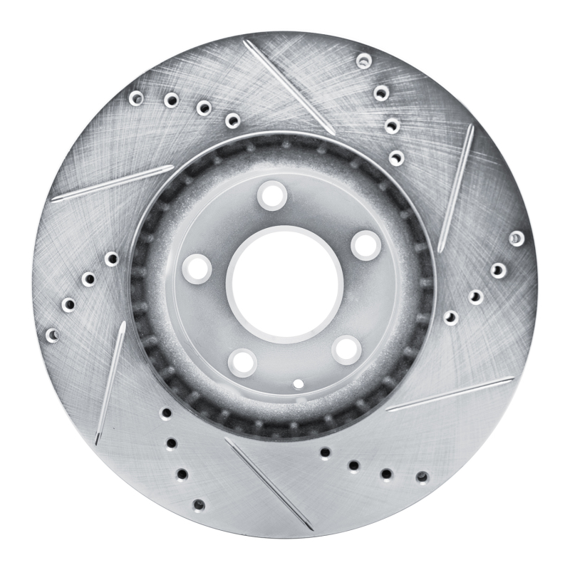 Picture of R1 13-19 Mazda 6 Front Left Drilled & Slotted Silver Brake Rotor