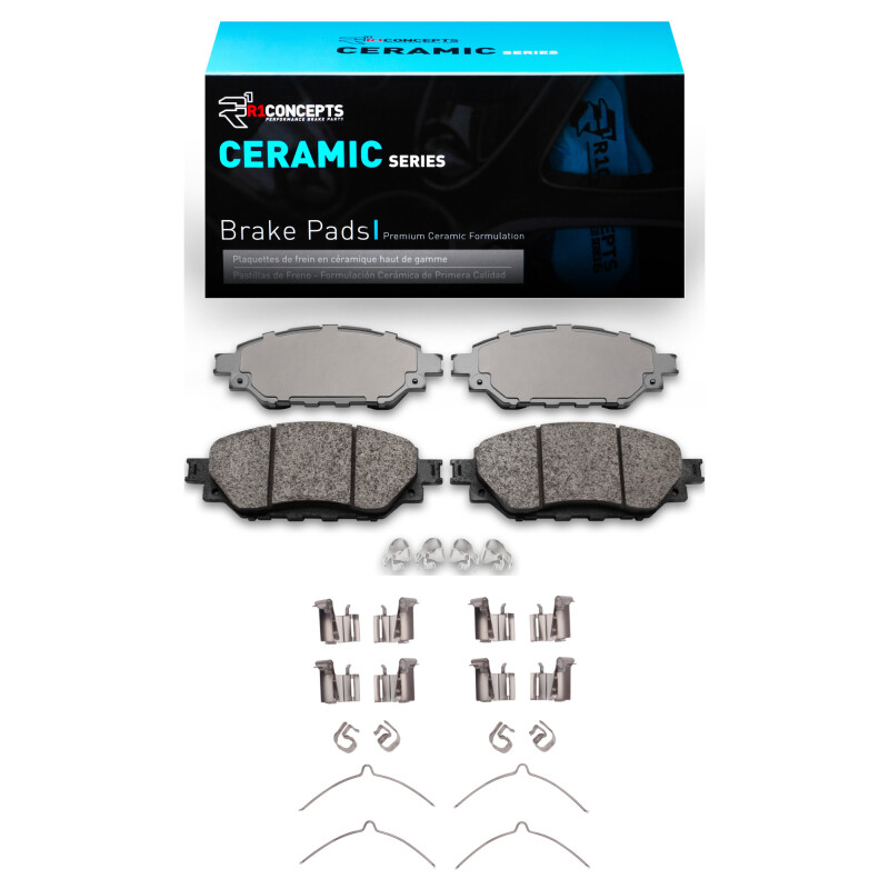 Picture of R1 16-25 Toyota Hi-Lux (Mexico) Front Ceramic Brake Pads and Hardware Kit