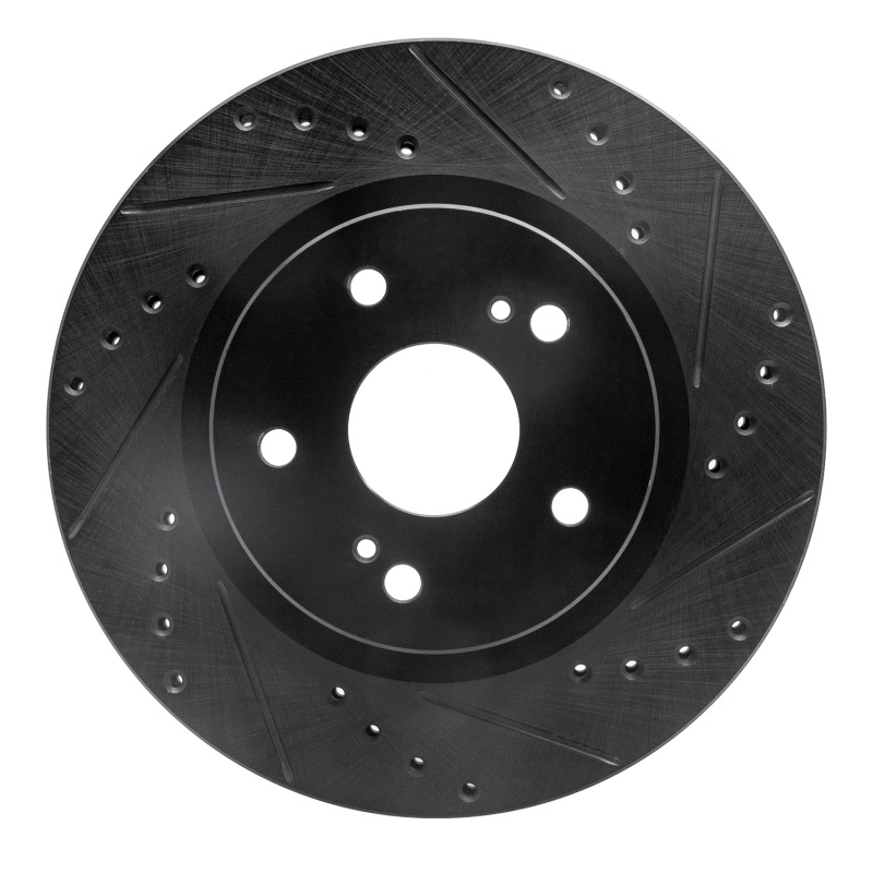Picture of R1 06-17 Suzuki Grand Vitara (Mexico) Front Right Drilled & Slotted Black Brake Rotor