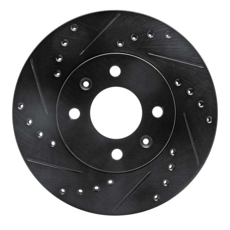 Picture of R1 06-12 Dodge Attitude (Mexico) Front Left Drilled & Slotted Black Brake Rotor