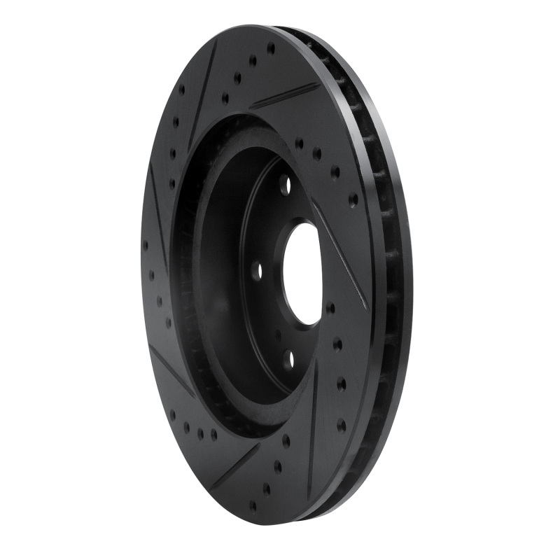 Picture of R1 06-17 Suzuki Grand Vitara (Mexico) Front Right Drilled & Slotted Black Brake Rotor