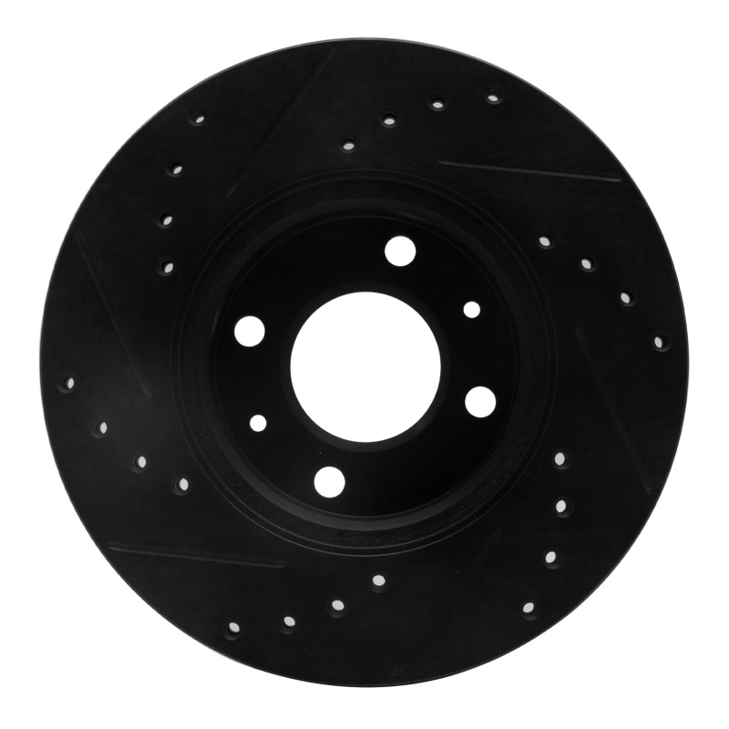 Picture of R1 06-12 Dodge Attitude (Mexico) Front Right Drilled & Slotted Black Brake Rotor