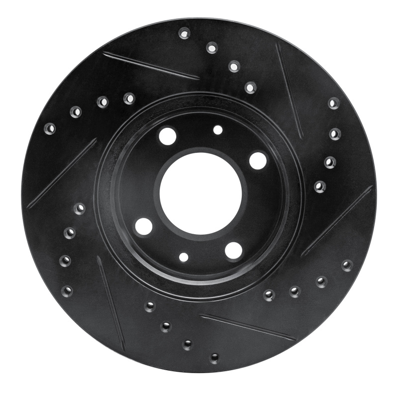 Picture of R1 06-12 Dodge Attitude (Mexico) Front Left Drilled & Slotted Black Brake Rotor