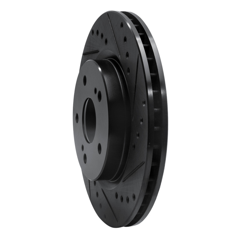 Picture of R1 06-17 Suzuki Grand Vitara (Mexico) Front Right Drilled & Slotted Black Brake Rotor