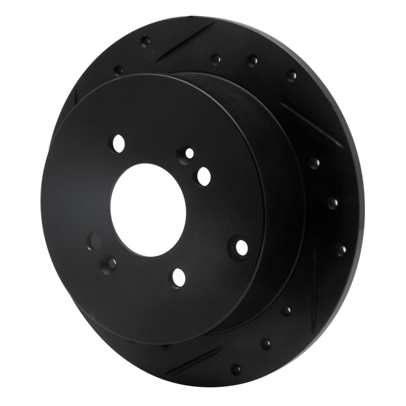 Picture of R1 06-12 Dodge Attitude (Mexico) Rear Left Drilled & Slotted Black Brake Rotor