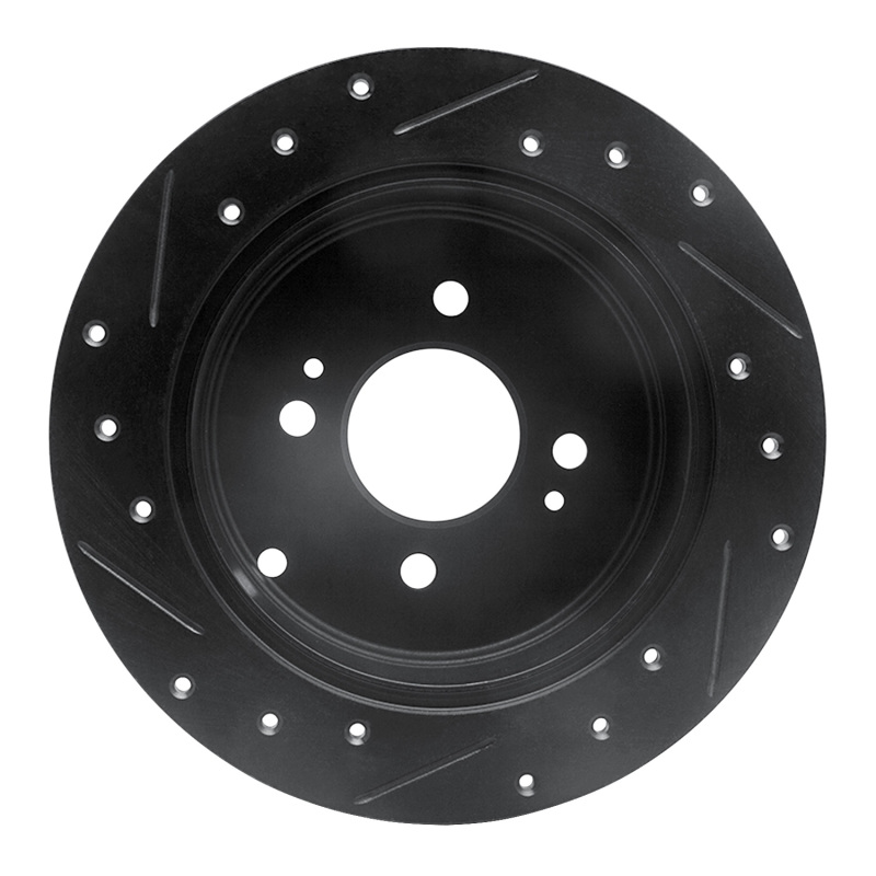 Picture of R1 06-12 Dodge Attitude (Mexico) Rear Right Drilled & Slotted Black Brake Rotor