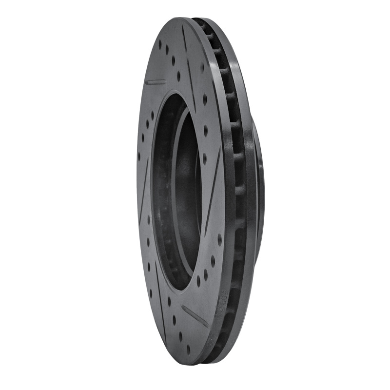 Picture of R1 06-12 Dodge Attitude (Mexico) Front Left Drilled & Slotted Black Brake Rotor