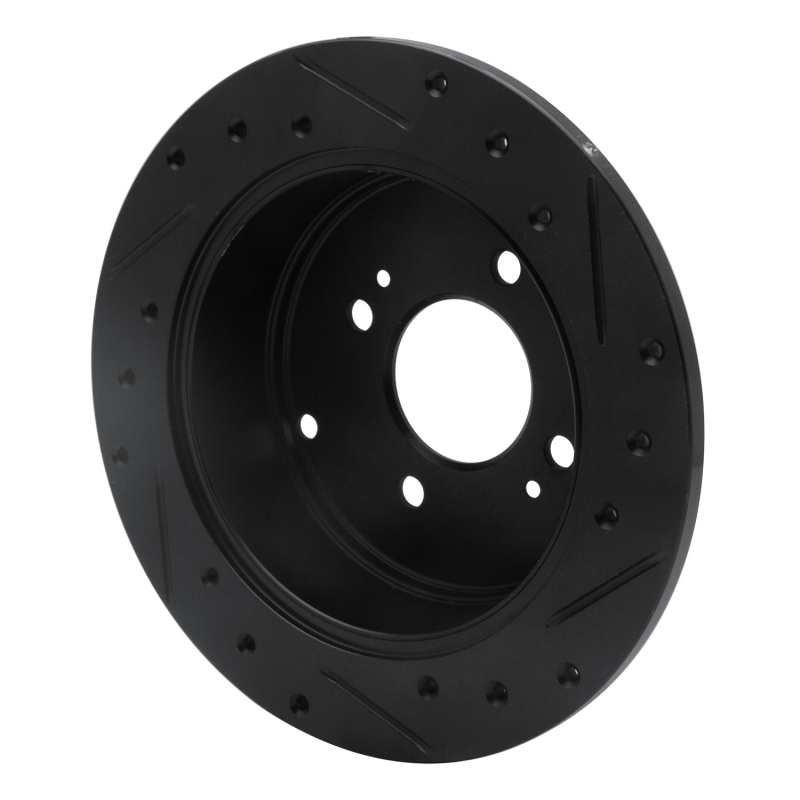 Picture of R1 06-12 Dodge Attitude (Mexico) Rear Left Drilled & Slotted Black Brake Rotor