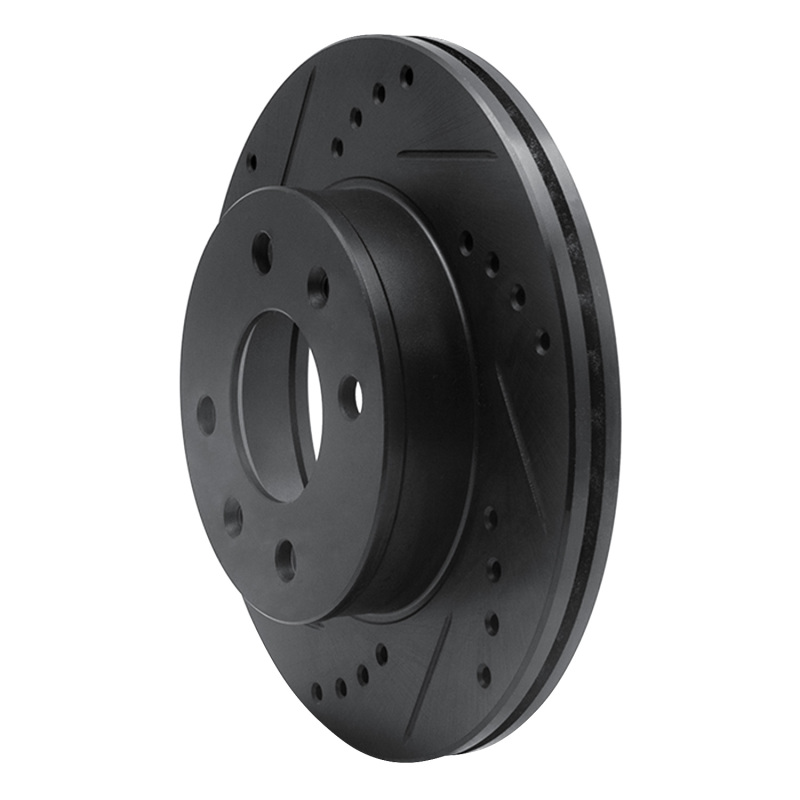 Picture of R1 03-06 Dodge Verna (Mexico) Front Left Drilled & Slotted Black Brake Rotor