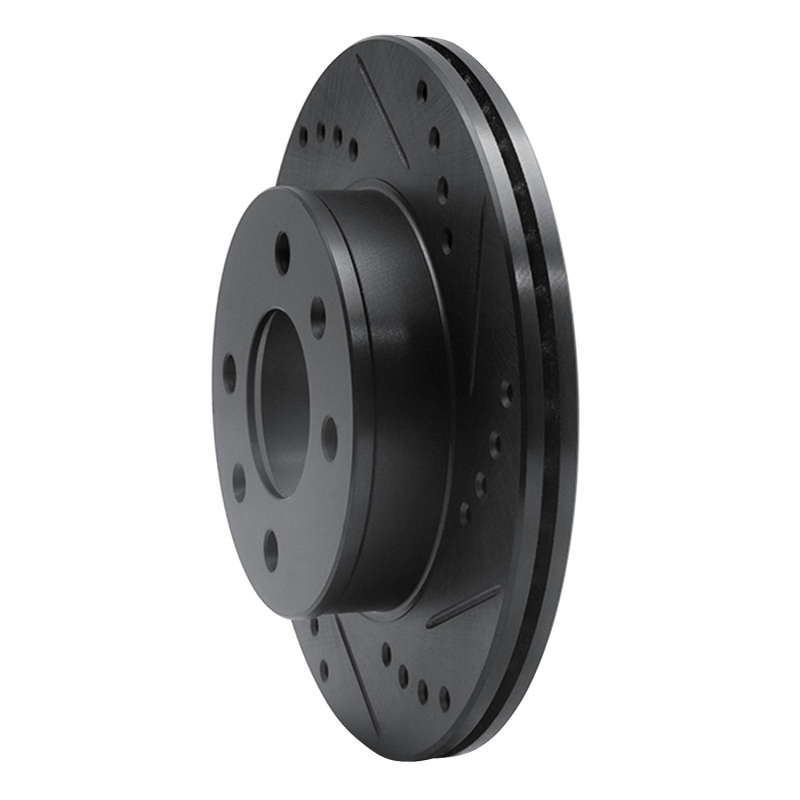 Picture of R1 03-06 Dodge Verna (Mexico) Front Right Drilled & Slotted Black Brake Rotor