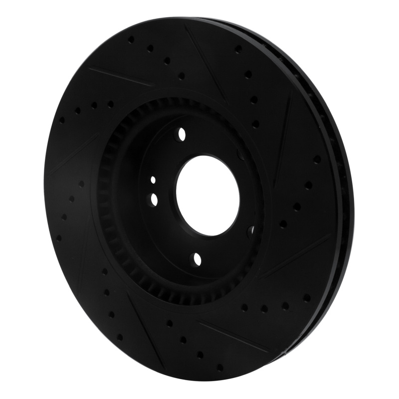 Picture of R1 05-24 Hyundai CRETA (Mexico) Front Left Drilled & Slotted Black Brake Rotor