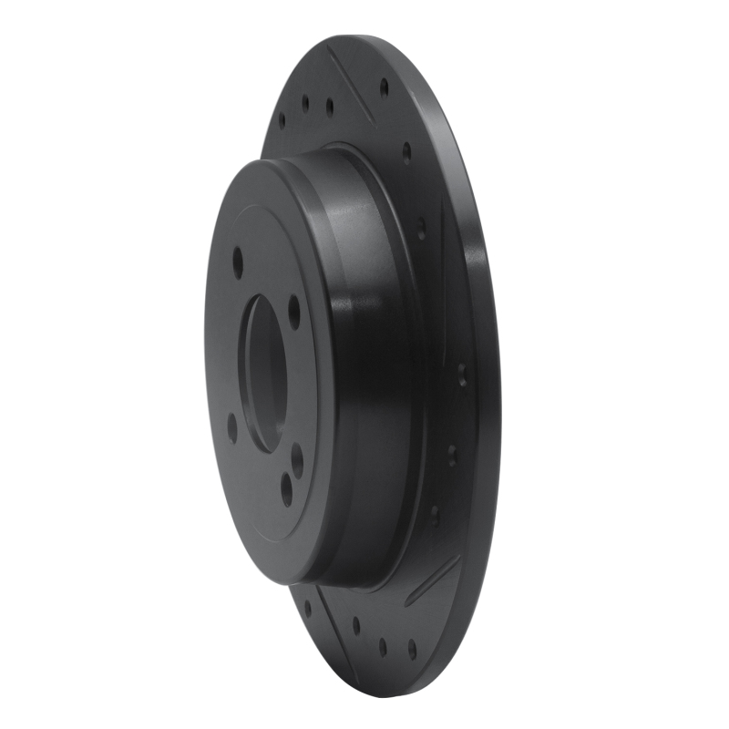 Picture of R1 12-25 Dodge Attitude (Mexico) Rear Right Drilled & Slotted Black Brake Rotor
