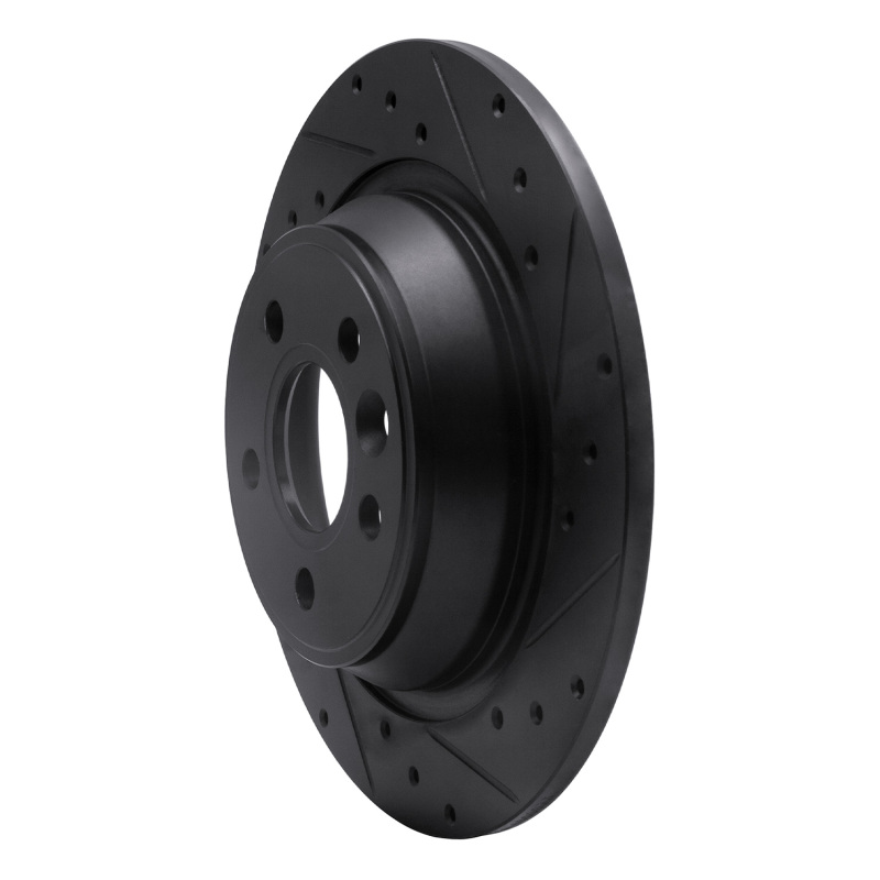 Picture of R1 09-15 Ford Focus RS (Mexico) Rear Right Drilled & Slotted Black Brake Rotor