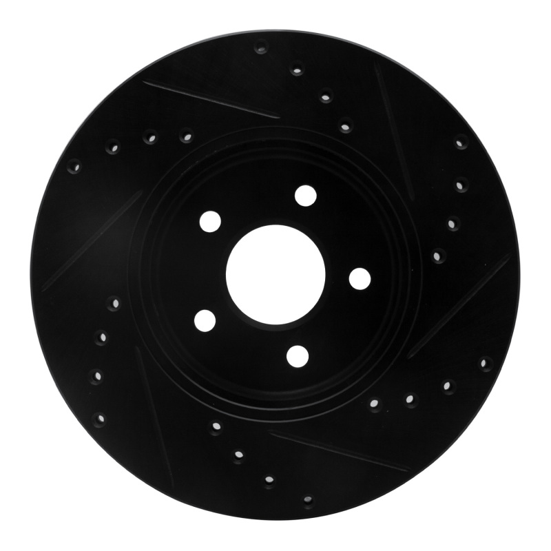 Picture of R1 01-08 Ford Mondeo (Mexico) Front Left Drilled & Slotted Black Brake Rotor