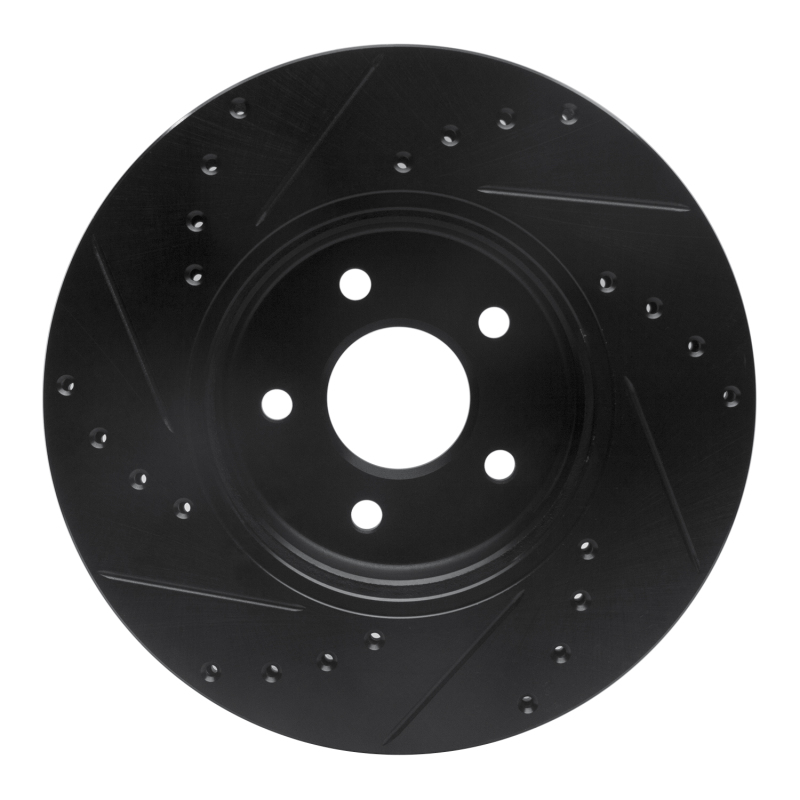 Picture of R1 01-08 Ford Mondeo (Mexico) Front Right Drilled & Slotted Black Brake Rotor
