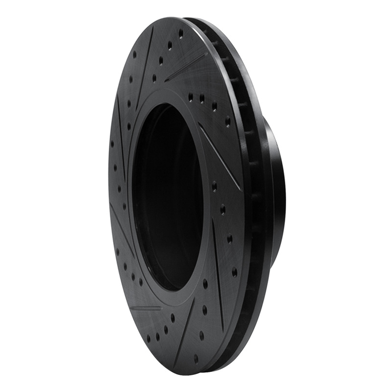 Picture of R1 04-10 BMW 525i (Mexico) Front Right Drilled & Slotted Black Brake Rotor