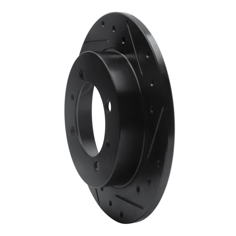 Picture of R1 00-07 Mitsubishi SPace STAR (Mexico) Rear Right Drilled & Slotted Black Brake Rotor