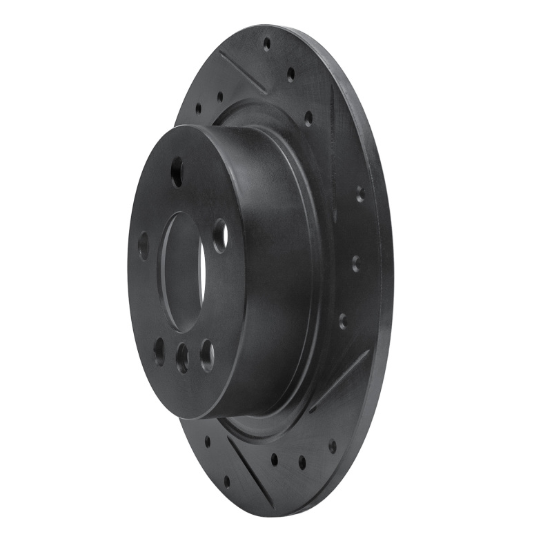 Picture of R1 14-25 BMW 220i (Mexico) Rear Right Drilled & Slotted Black Brake Rotor