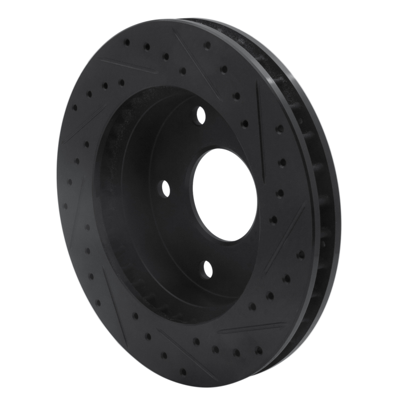Picture of R1 94-99 Dodge Ramcharger (Mexico) Front Left Drilled & Slotted Black Brake Rotor