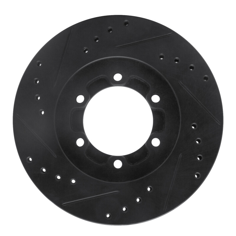 Picture of R1 86-06 Chevrolet Luv Pickup (Mexico) Front Right Drilled & Slotted Black Brake Rotor