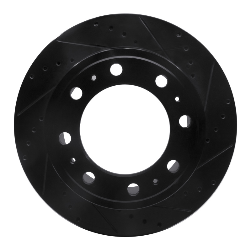 Picture of R1 19-25 Ram 3500 Rear Right Drilled & Slotted Black Brake Rotor