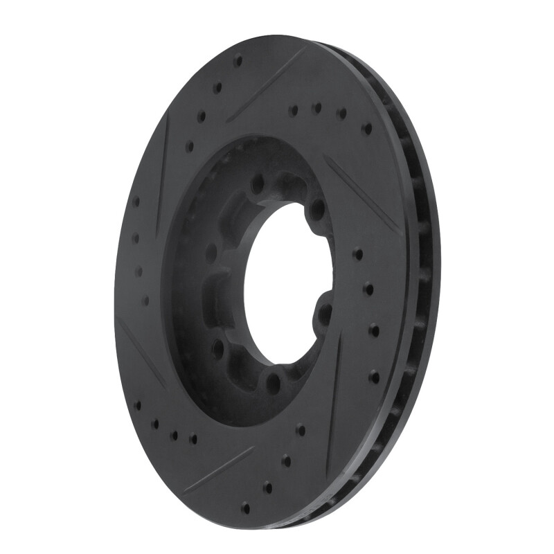 Picture of R1 86-06 Chevrolet Luv Pickup (Mexico) Front Right Drilled & Slotted Black Brake Rotor