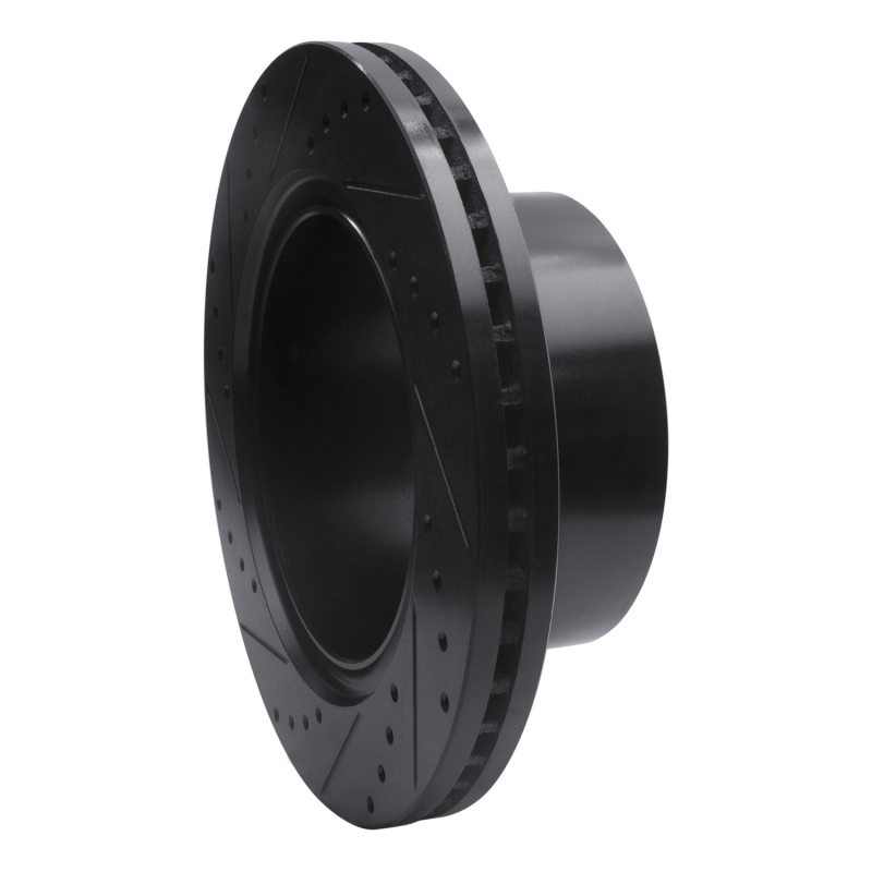 Picture of R1 19-25 Ram 3500 Rear Right Drilled & Slotted Black Brake Rotor