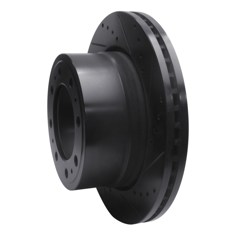 Picture of R1 19-25 Ram 3500 Rear Right Drilled & Slotted Black Brake Rotor