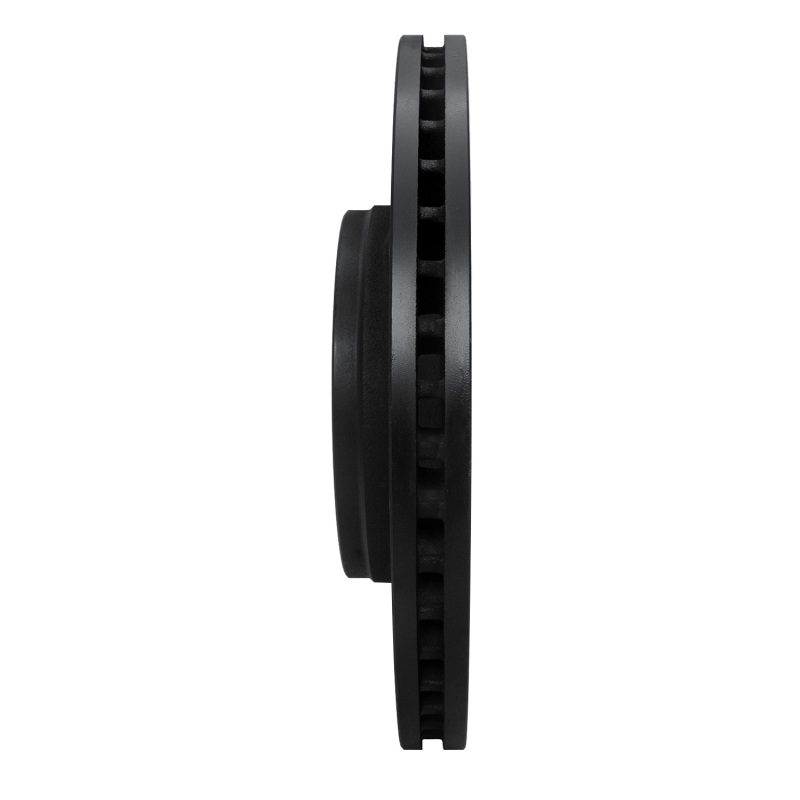 Picture of R1 12-18 Jeep Wrangler Front Right Drilled & Slotted Black Brake Rotor