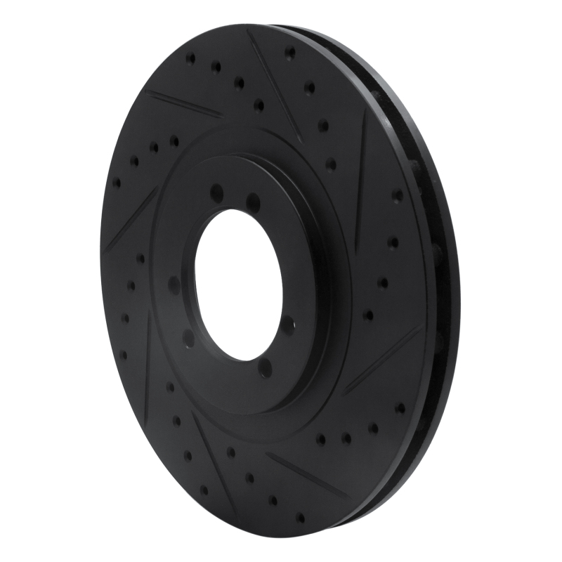 Picture of R1 96-06 Hummer H1 Rear Right Front Right Drilled & Slotted Black Brake Rotor