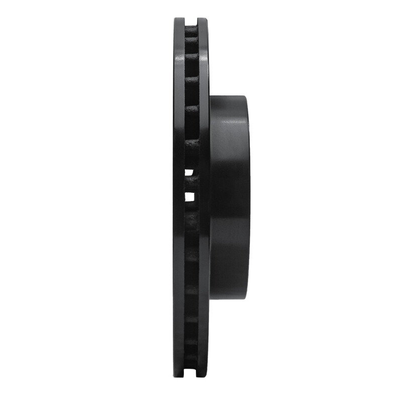 Picture of R1 80-89 Buick SKYLARK Front Left Drilled & Slotted Black Brake Rotor