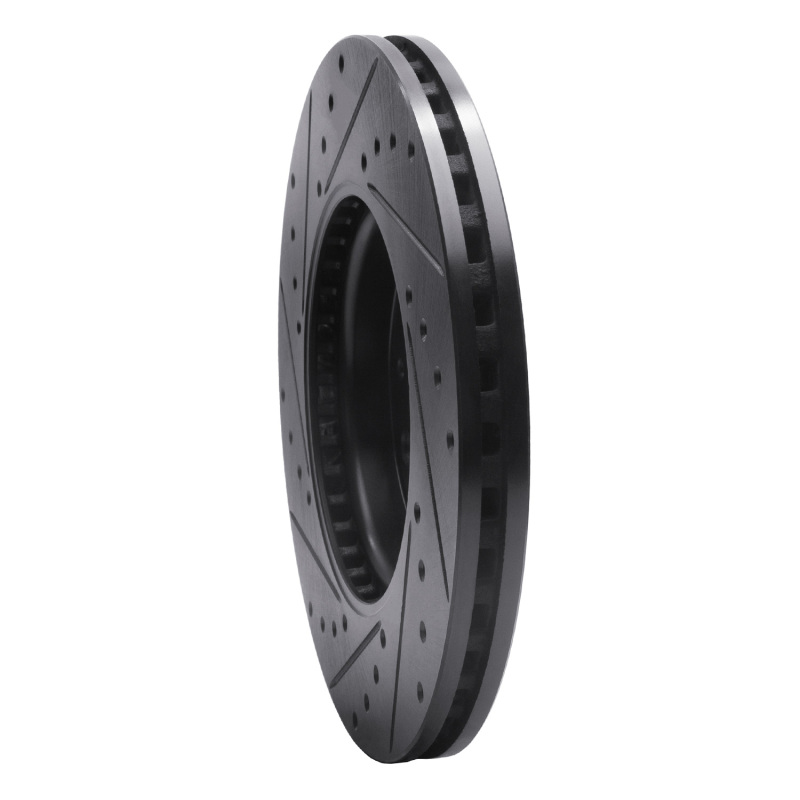 Picture of R1 16-21 Buick Regal Sportback Front Right Drilled & Slotted Black Brake Rotor
