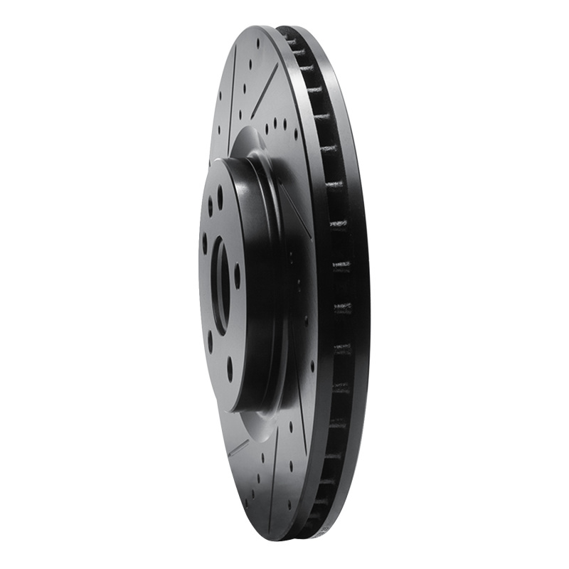Picture of R1 08-17 Cadillac CTS Front Left Drilled & Slotted Black Brake Rotor