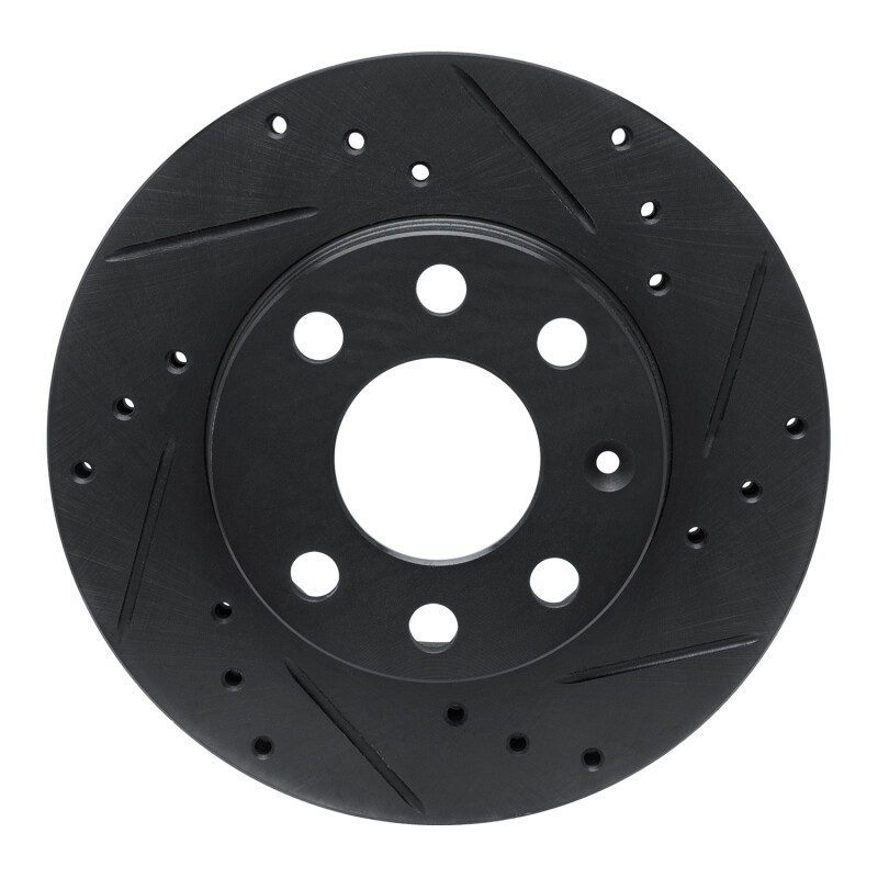 Picture of R1 88-20 Chevrolet CHEVY Pickup (Mexico) Front Right Drilled & Slotted Black Brake Rotor
