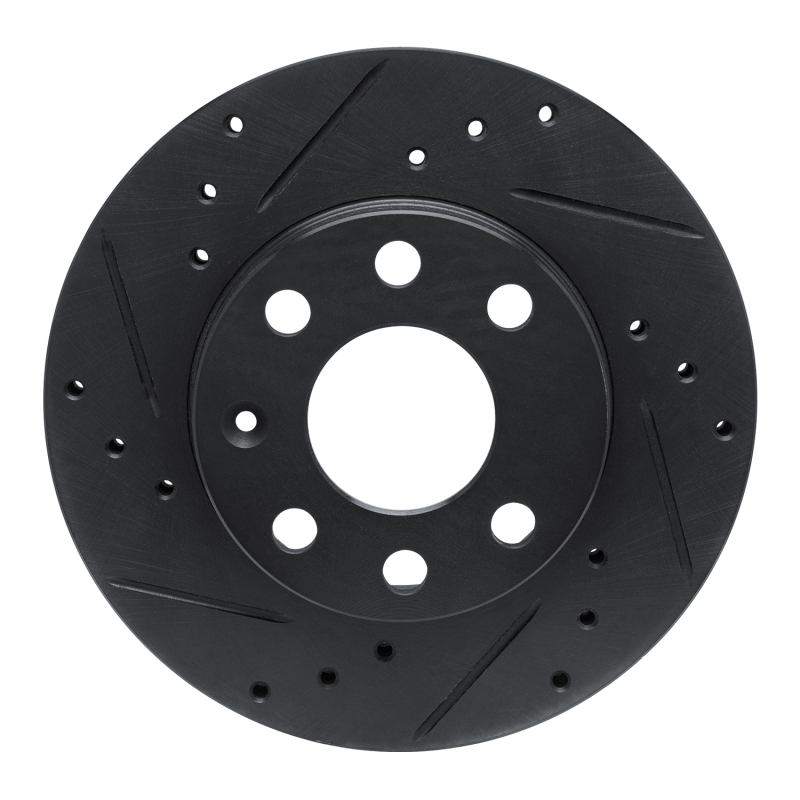 Picture of R1 88-20 Chevrolet SPARK (Mexico) Front Left Drilled & Slotted Black Brake Rotor