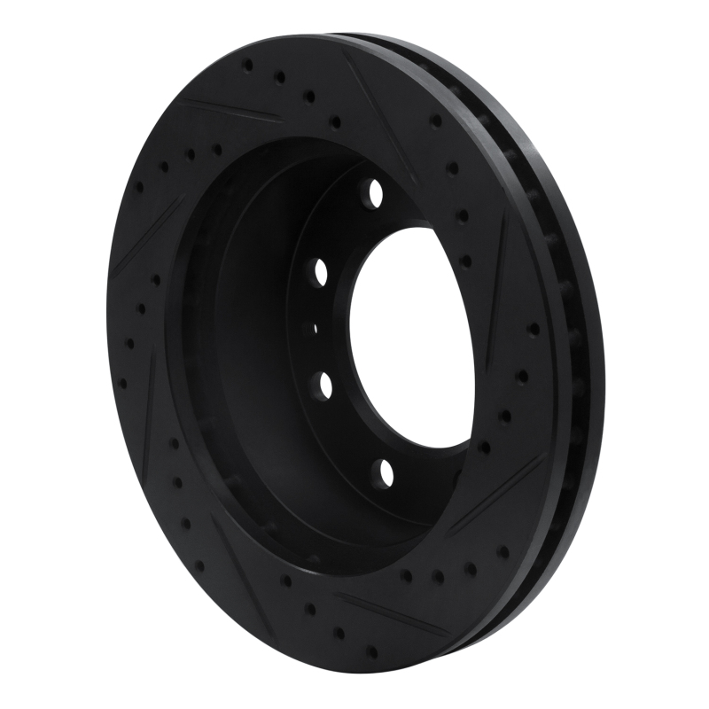 Picture of R1 85-89 Chevrolet P30 Front Left Drilled & Slotted Black Brake Rotor