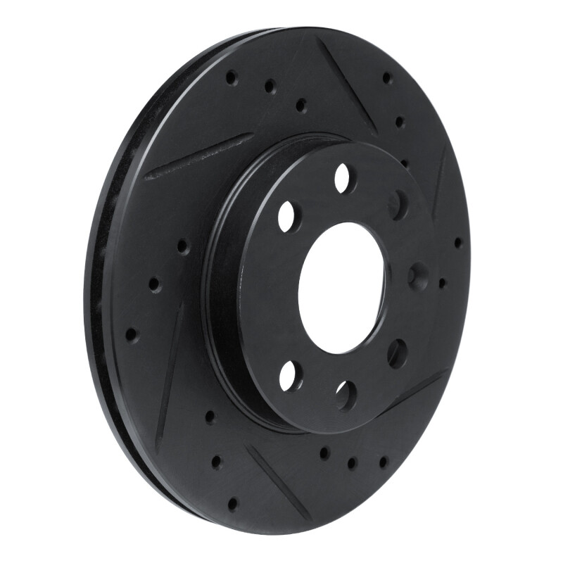 Picture of R1 88-20 Chevrolet CHEVY Pickup (Mexico) Front Right Drilled & Slotted Black Brake Rotor