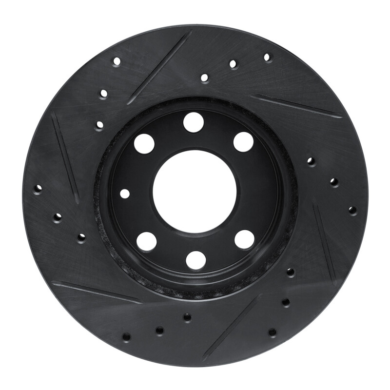 Picture of R1 88-20 Chevrolet CHEVY Pickup (Mexico) Front Right Drilled & Slotted Black Brake Rotor