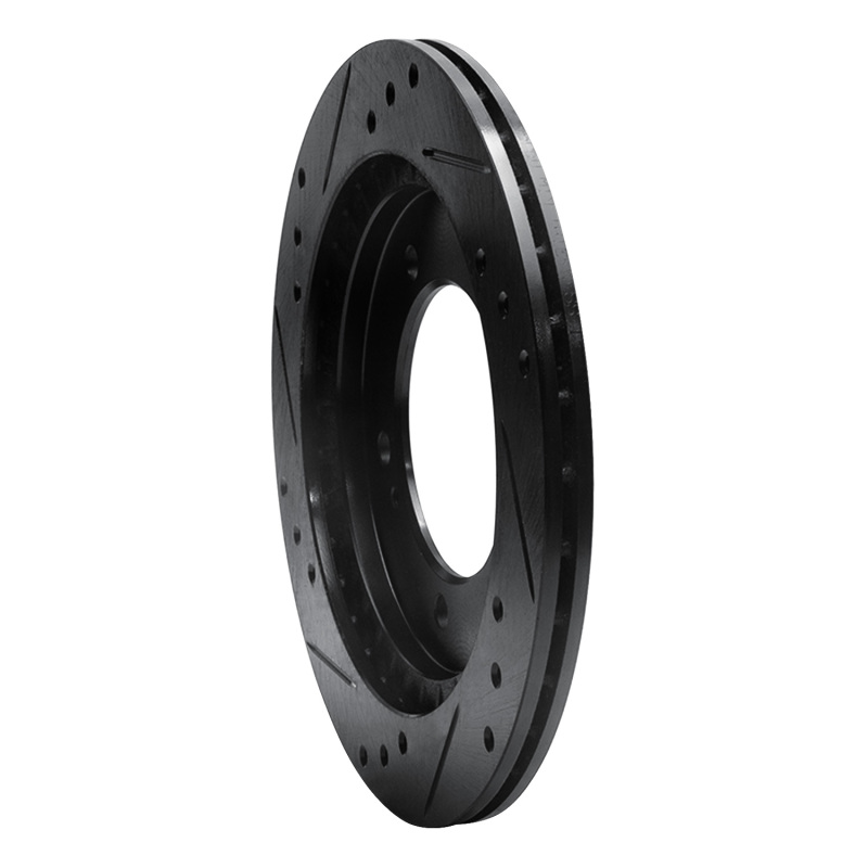 Picture of R1 99-04 Chevrolet Tracker Front Right Drilled & Slotted Black Brake Rotor