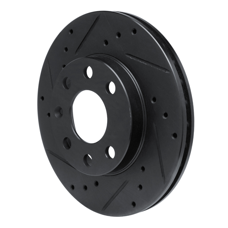 Picture of R1 88-20 Chevrolet SPARK (Mexico) Front Left Drilled & Slotted Black Brake Rotor