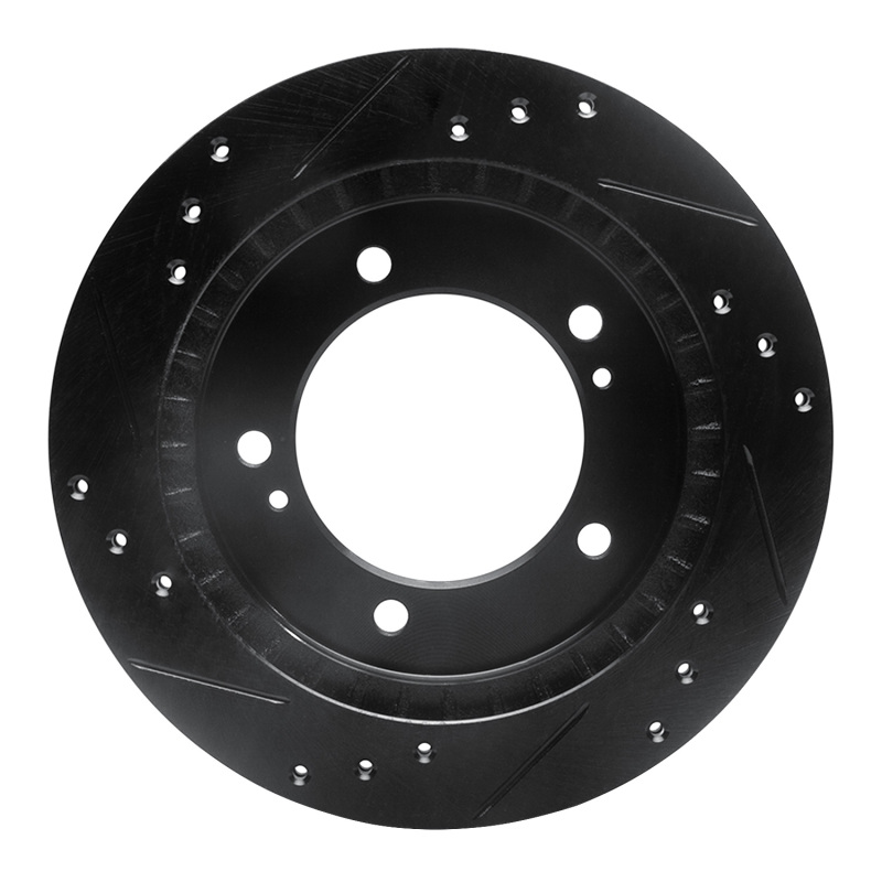 Picture of R1 99-04 Chevrolet Tracker Front Right Drilled & Slotted Black Brake Rotor