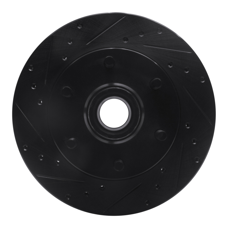 Picture of R1 88-96 Chevrolet C2500 Front Left Drilled & Slotted Black Brake Rotor