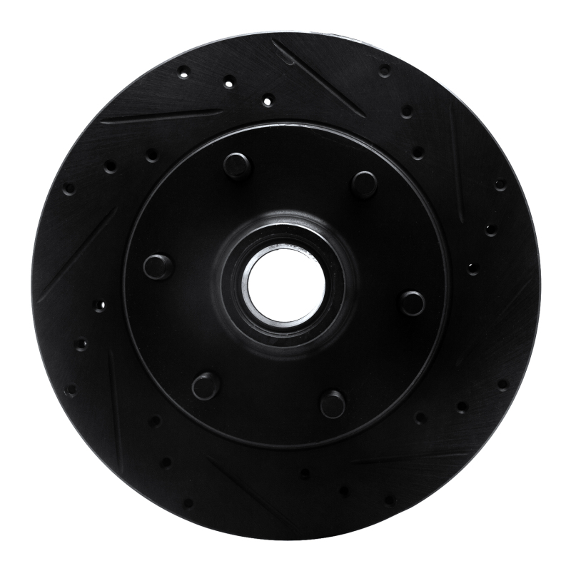 Picture of R1 88-96 Chevrolet C2500 Front Right Drilled & Slotted Black Brake Rotor