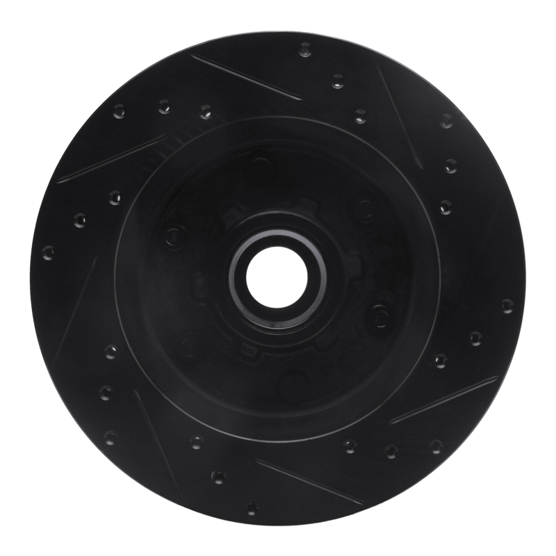 Picture of R1 88-96 Chevrolet C2500 Front Left Drilled & Slotted Black Brake Rotor