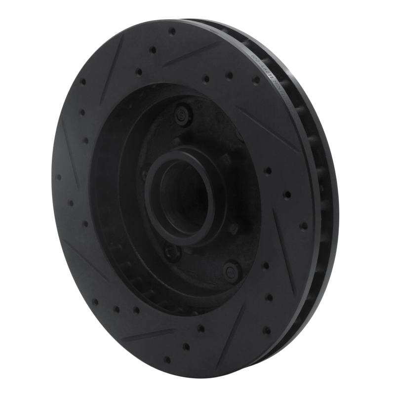 Picture of R1 88-96 Chevrolet C2500 Front Right Drilled & Slotted Black Brake Rotor
