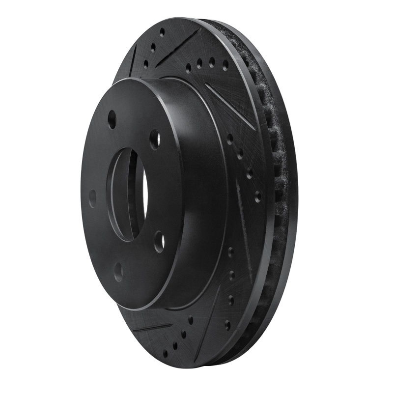 Picture of R1 00-02 Dodge Ramcharger (Mexico) Front Left Drilled & Slotted Black Brake Rotor
